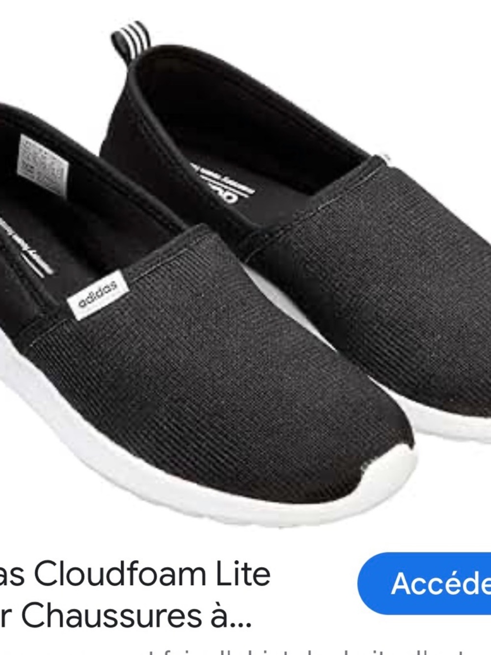 adidas women Slip-On Sneakers in Black and White